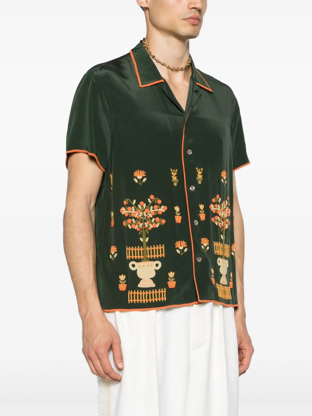 BODE bead-embellished silk shirt - Image 3