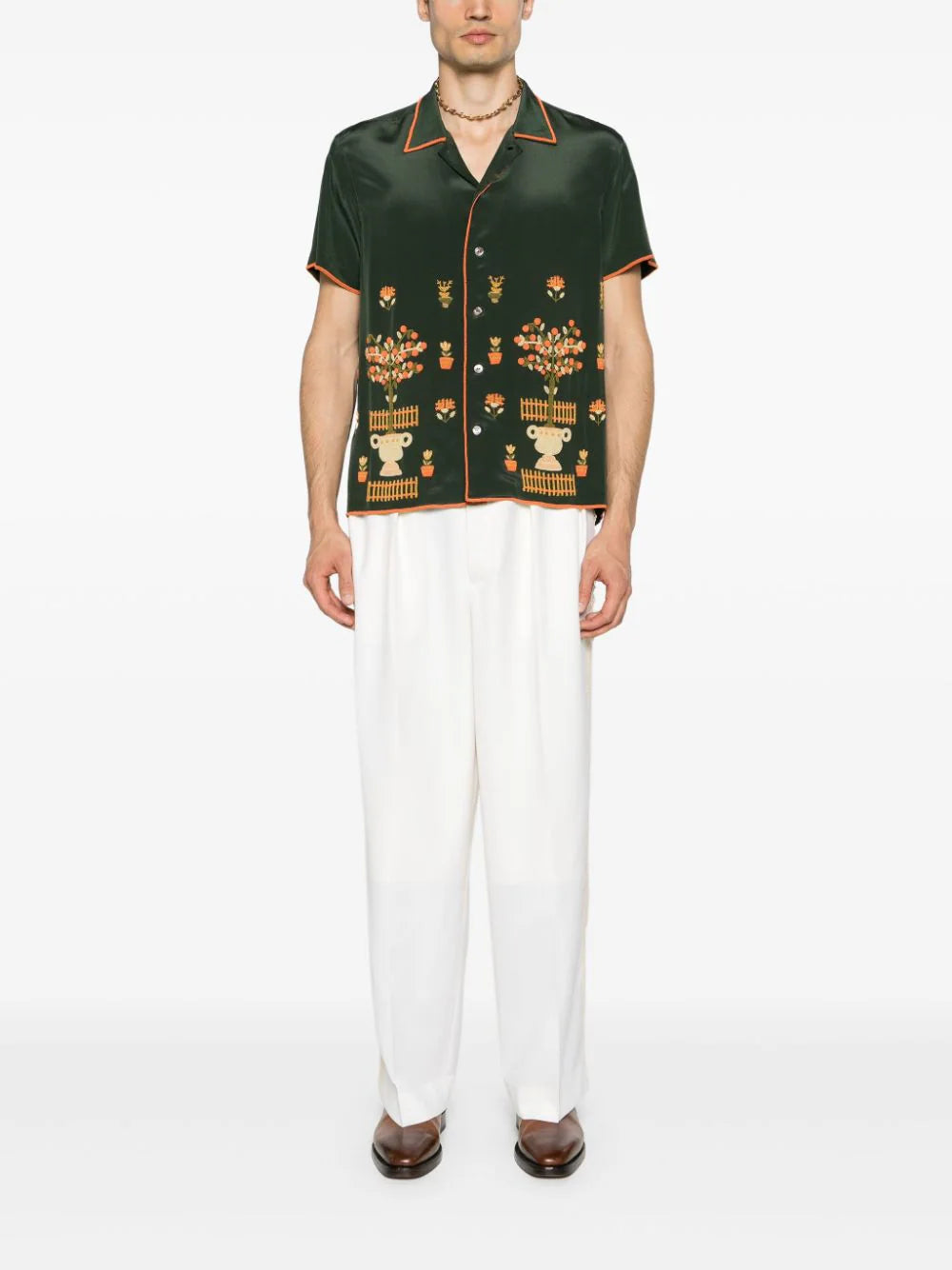 BODE bead-embellished silk shirt - Image 2
