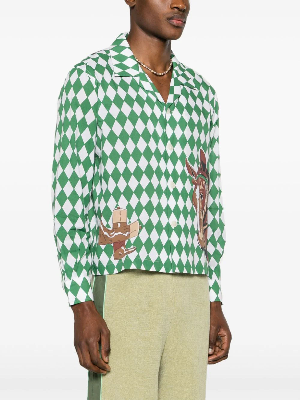BODE Jockey Diamond cotton shirt
