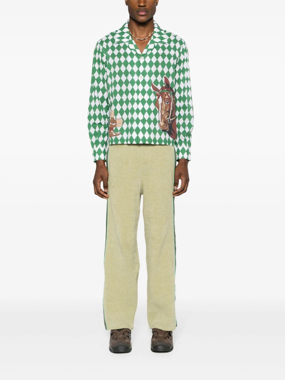 BODE Jockey Diamond cotton shirt