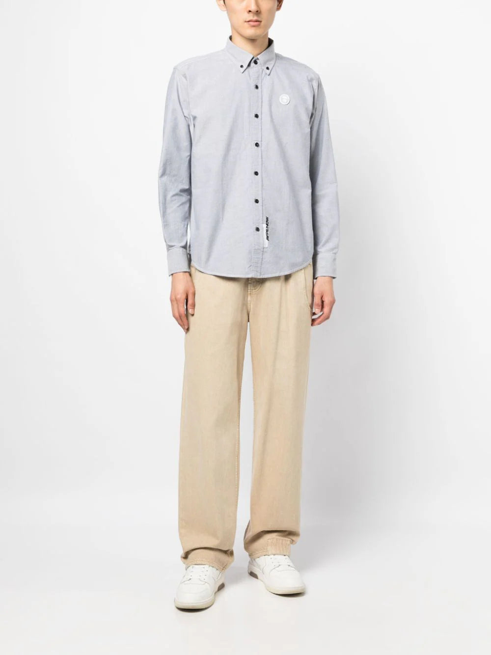 AAPE BY *A BATHING APE®  logo-patch cotton shirt