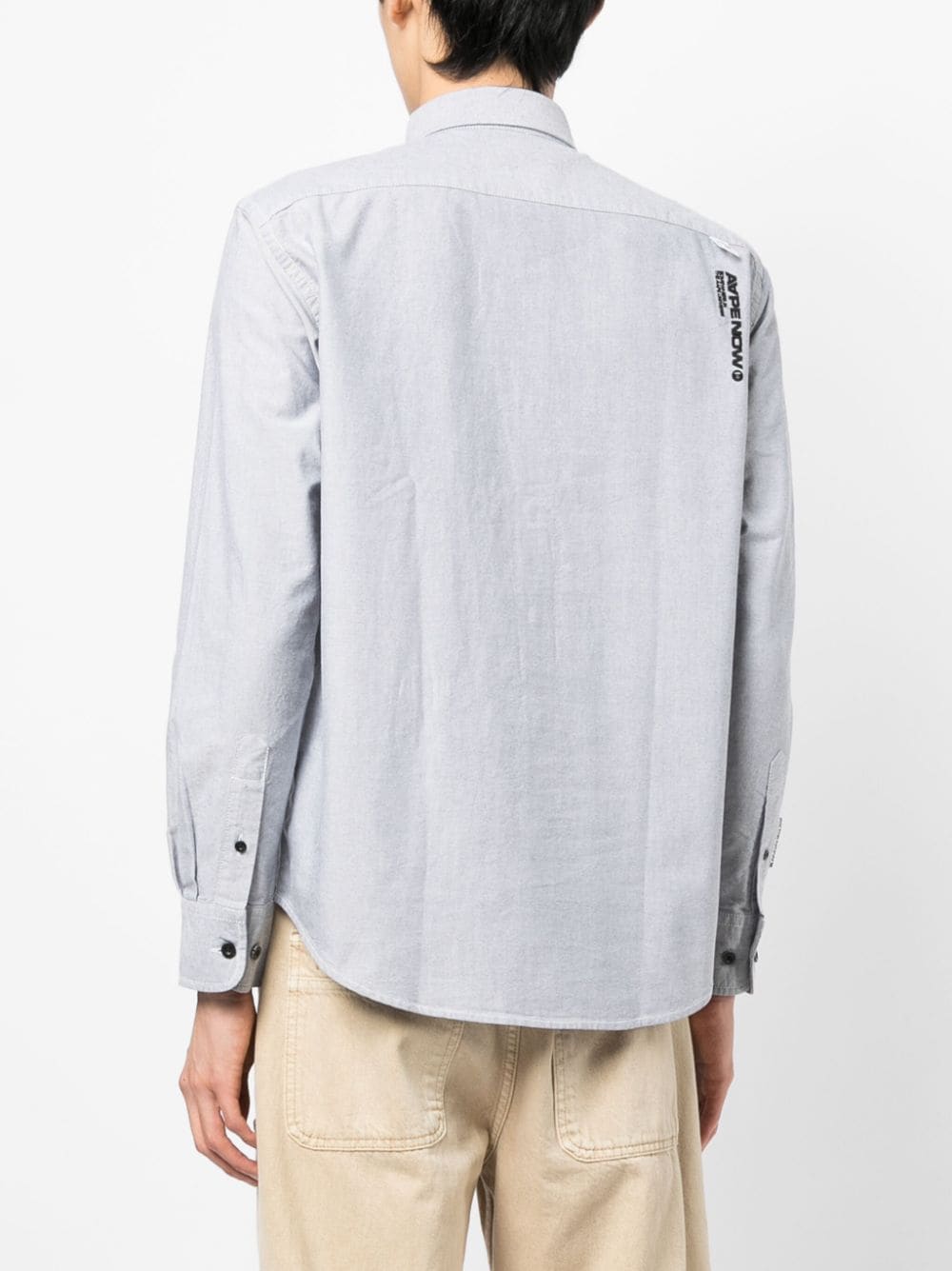 AAPE BY *A BATHING APE®  logo-patch cotton shirt
