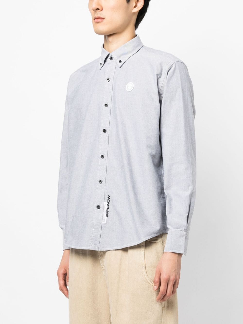 AAPE BY *A BATHING APE®  logo-patch cotton shirt