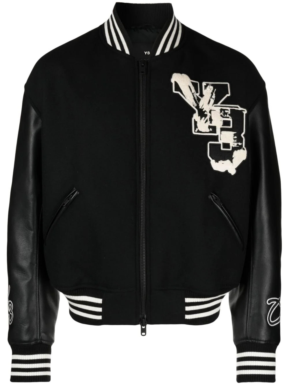 Y-3  Varsity zipped bomber jacket