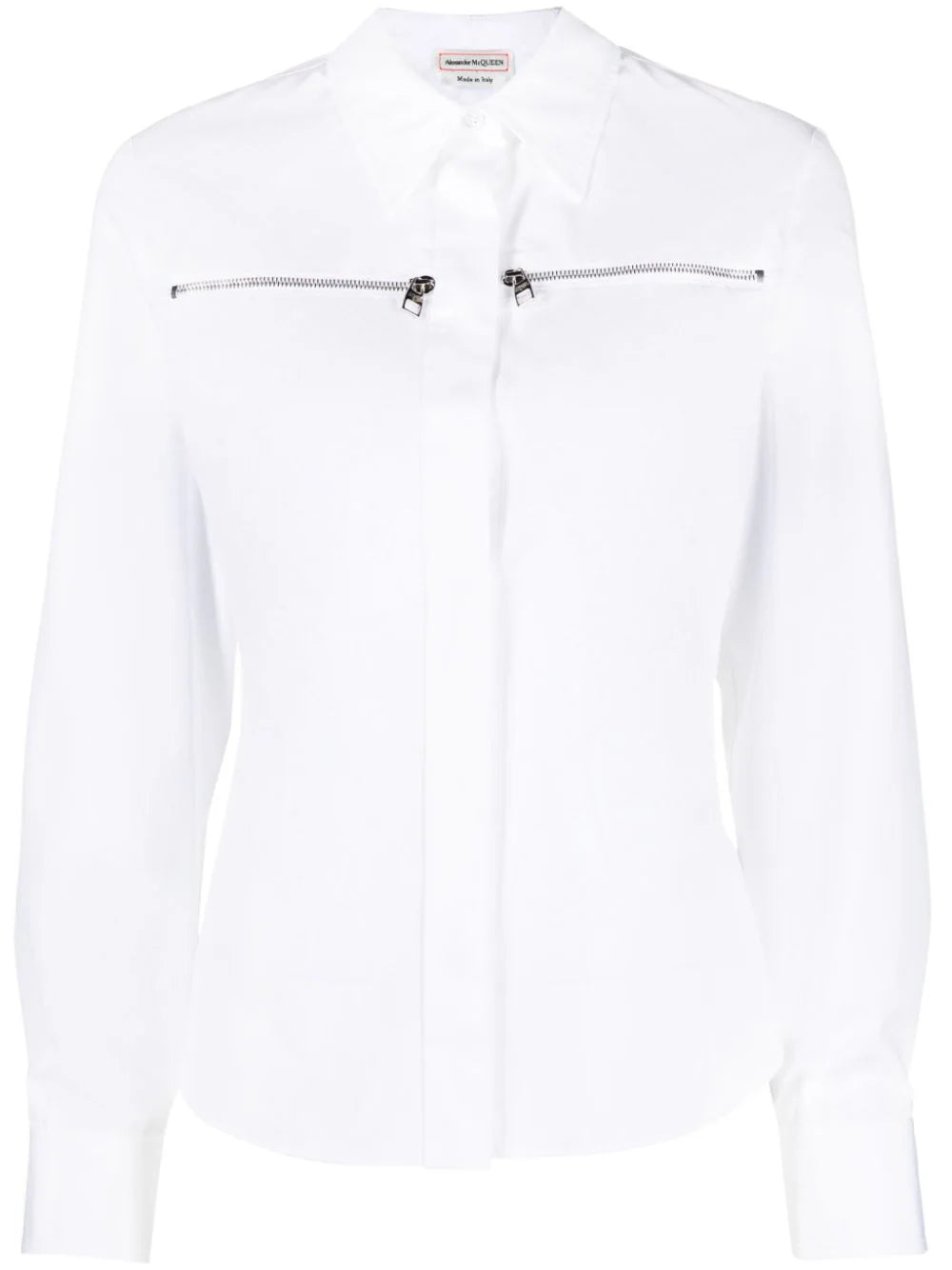 Alexander McQueen  zip-embellished cotton shirt