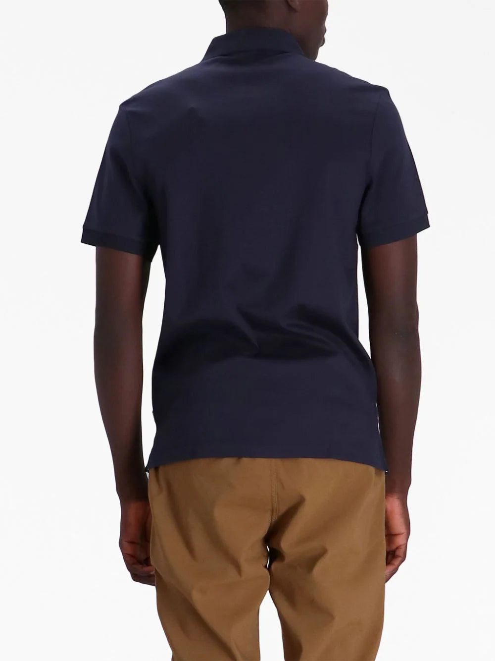 BOSS  logo-patch cotton polo shirt