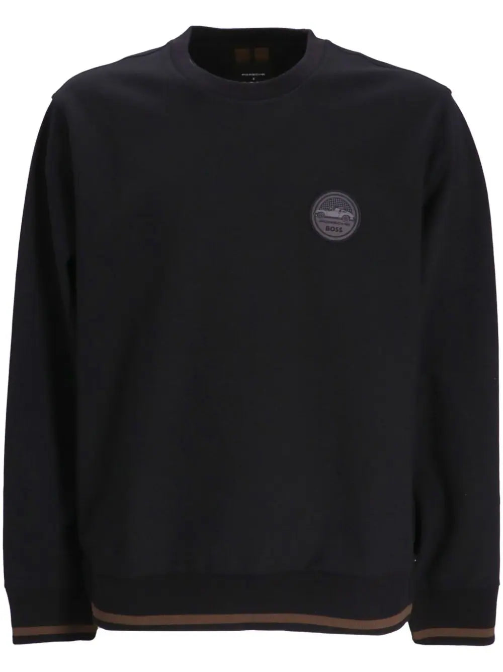 BOSS  x Porsche logo-patch sweatshirt.