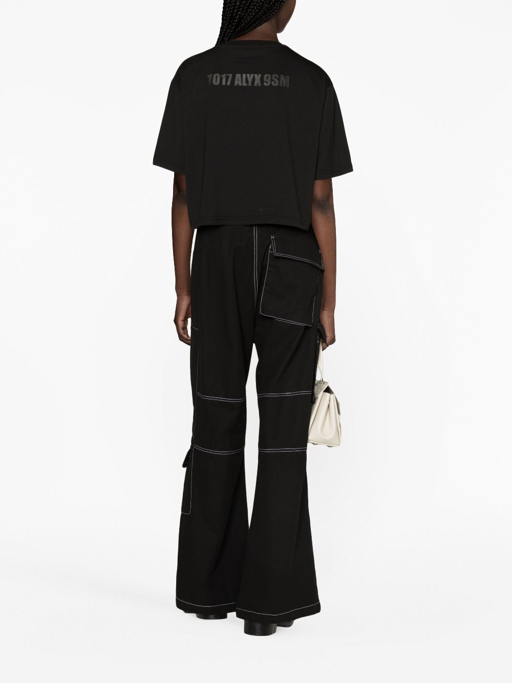 1017 ALYX 9SM  logo-print cropped cotton T-shirt
