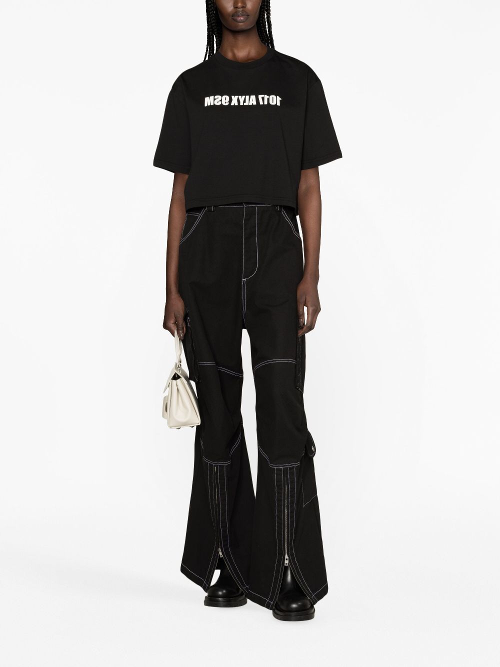 1017 ALYX 9SM  logo-print cropped cotton T-shirt