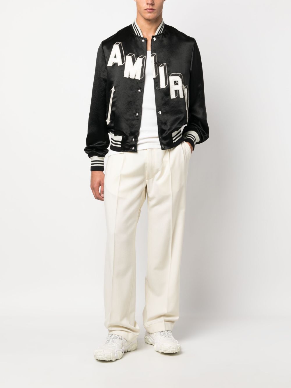 AMIRI logo-embroidered varsity jacket
