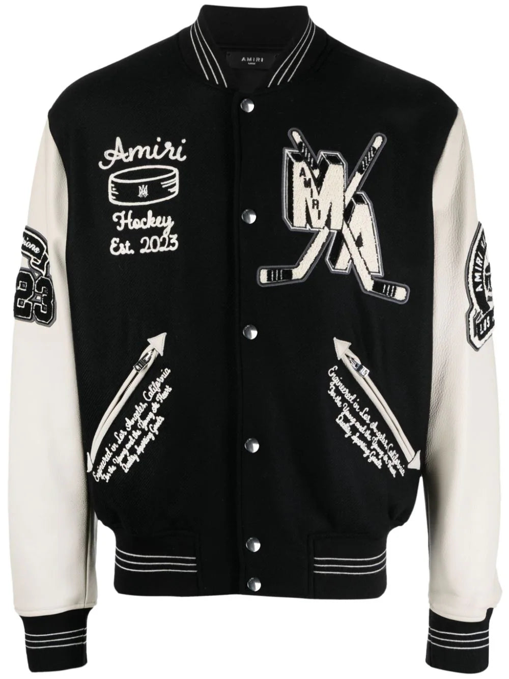 AMIRI  logo-appliqué varsity jacket