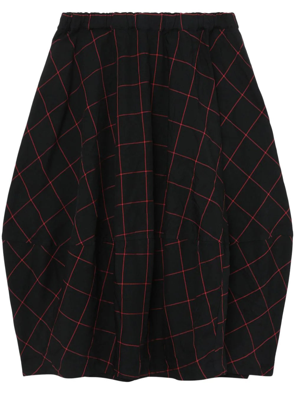 Black Comme Des Garçons  checked midi skirt
