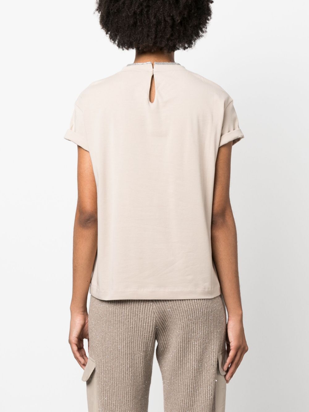 Brunello Cucinelli  Monili-trim short-sleeve T-shirt