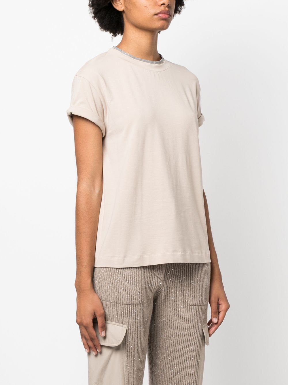 Brunello Cucinelli  Monili-trim short-sleeve T-shirt