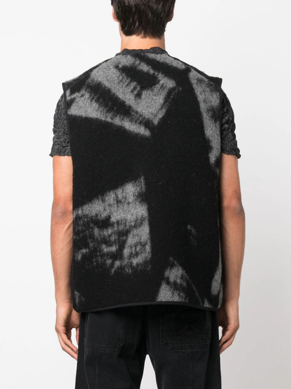 Y-3  graphic-print wool-blend gilet