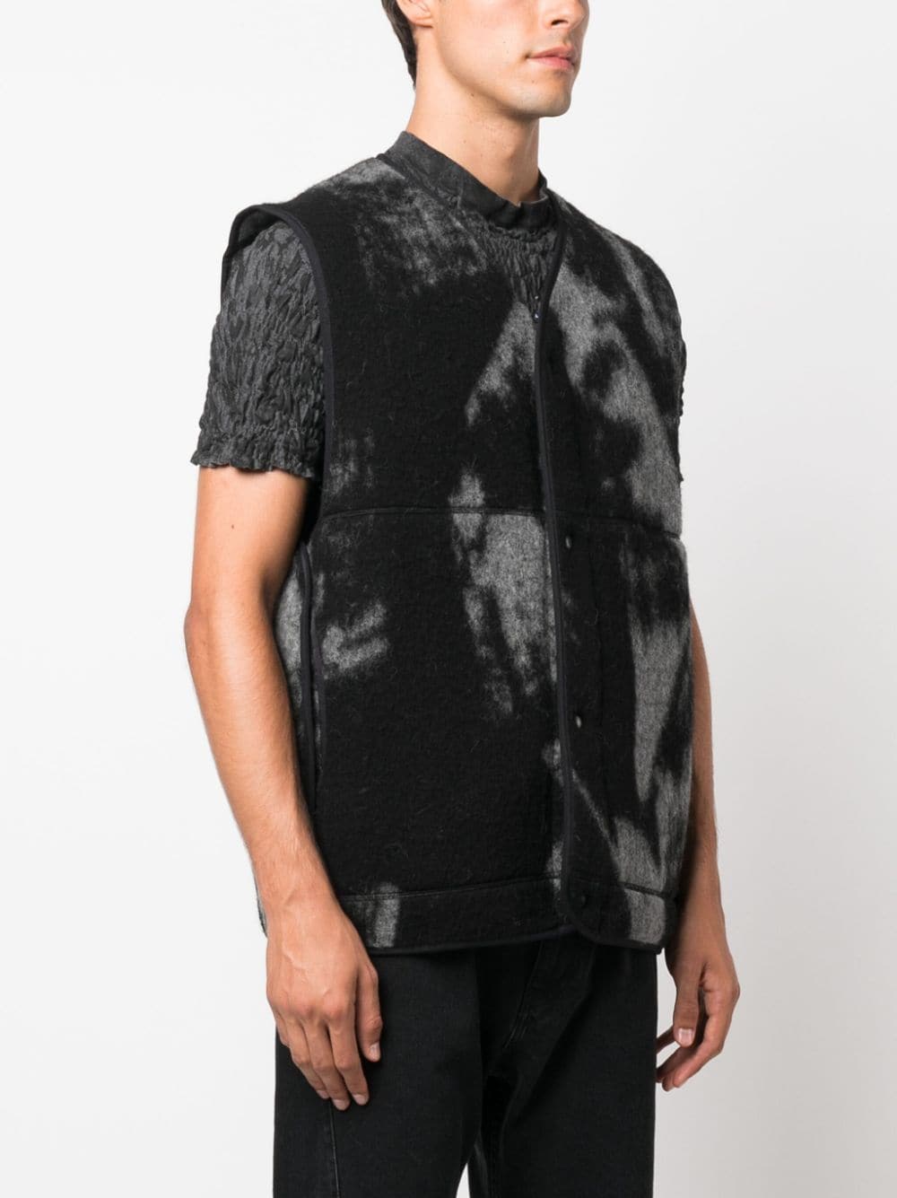 Y-3  graphic-print wool-blend gilet