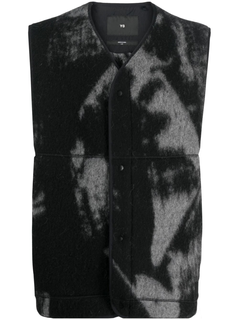 Y-3  graphic-print wool-blend gilet