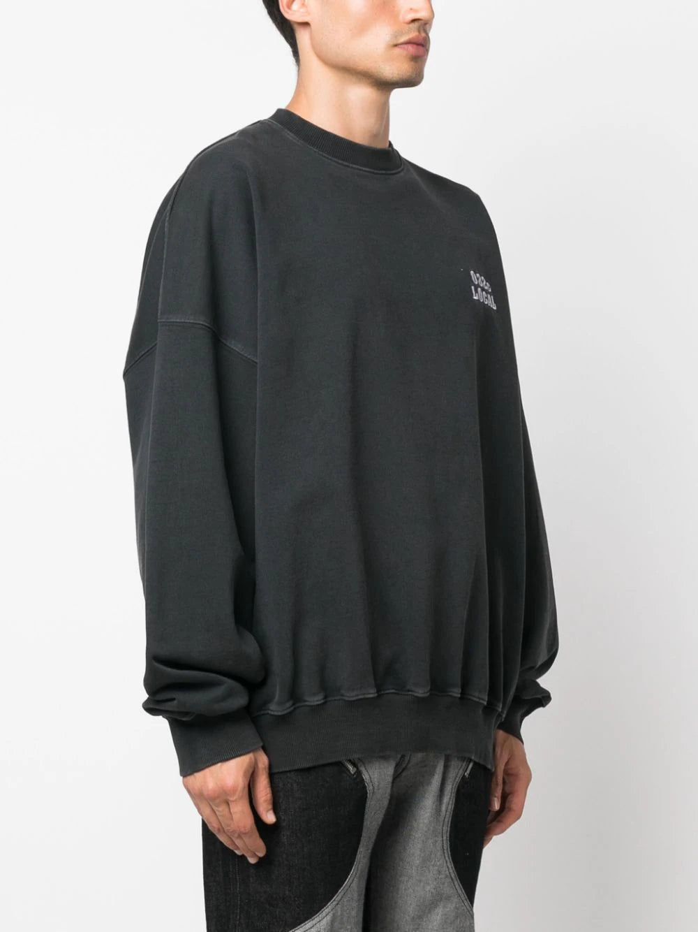 032c logo-embroidered organic cotton sweatshirt