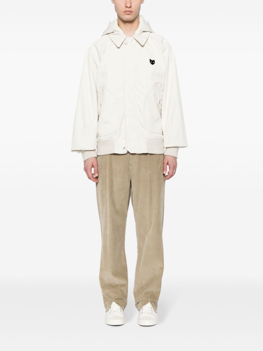 ZZERO BY SONGZIO Panther-patch hooded jacket