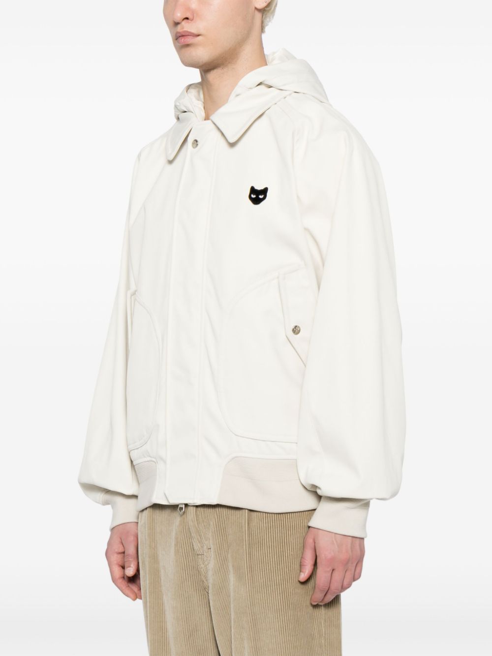 ZZERO BY SONGZIO Panther-patch hooded jacket