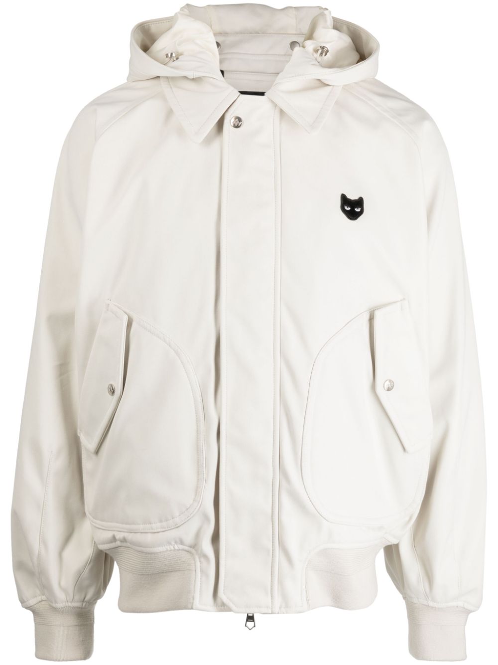 ZZERO BY SONGZIO Panther-patch hooded jacket
