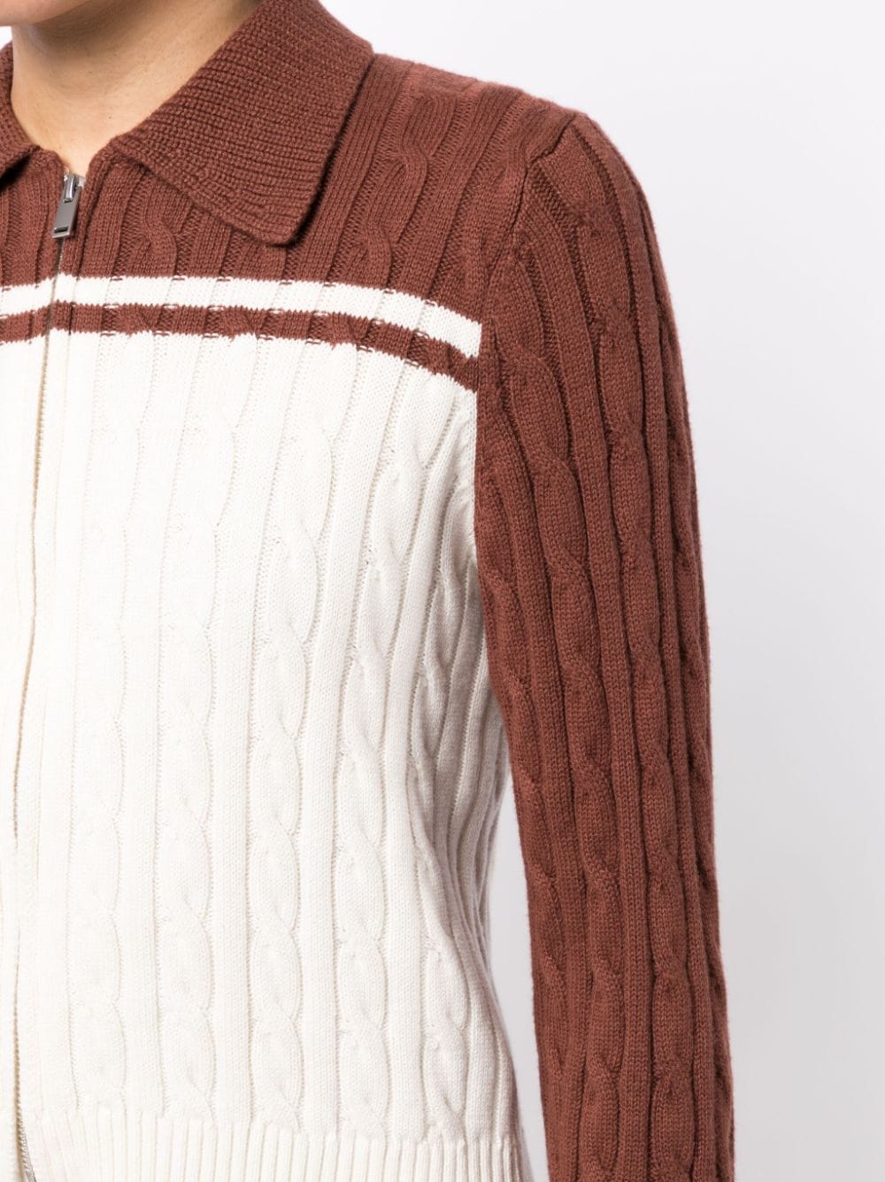 b+ab  cable-knit plaid-check skirt set