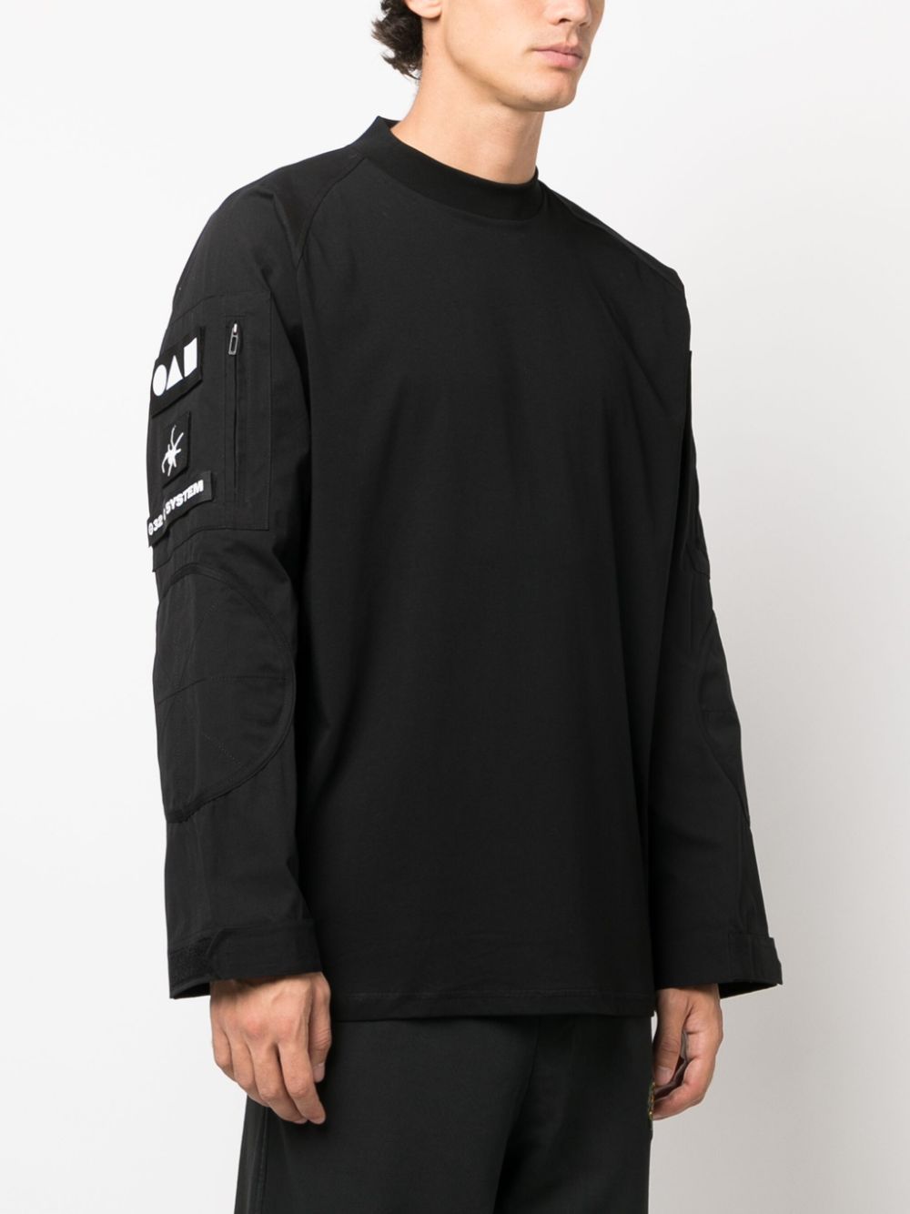 032c multiple-patches organic cotton sweatshirt