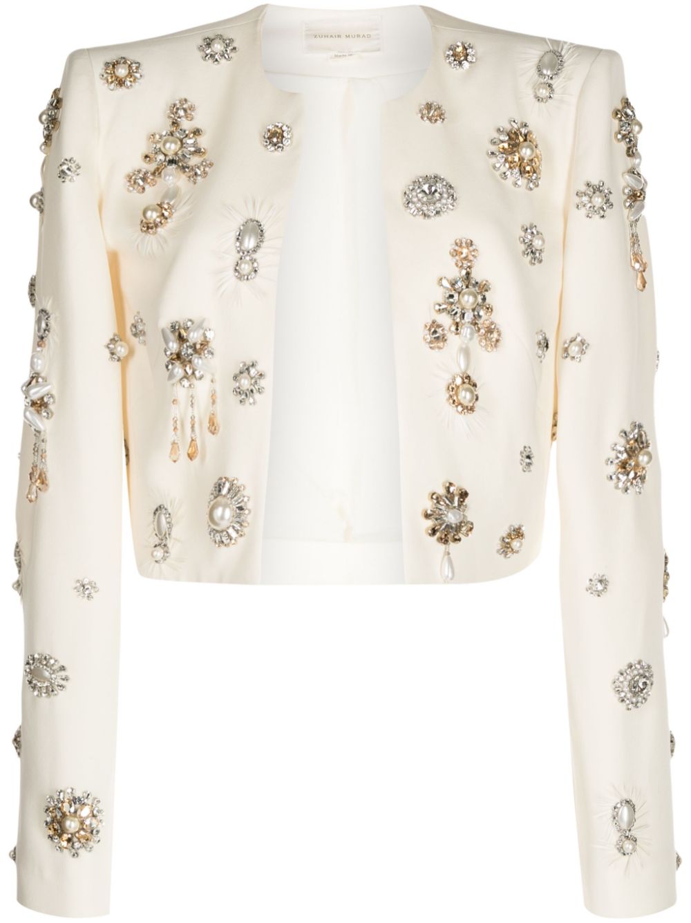 Zuhair Murad brooch-details cropped jacket