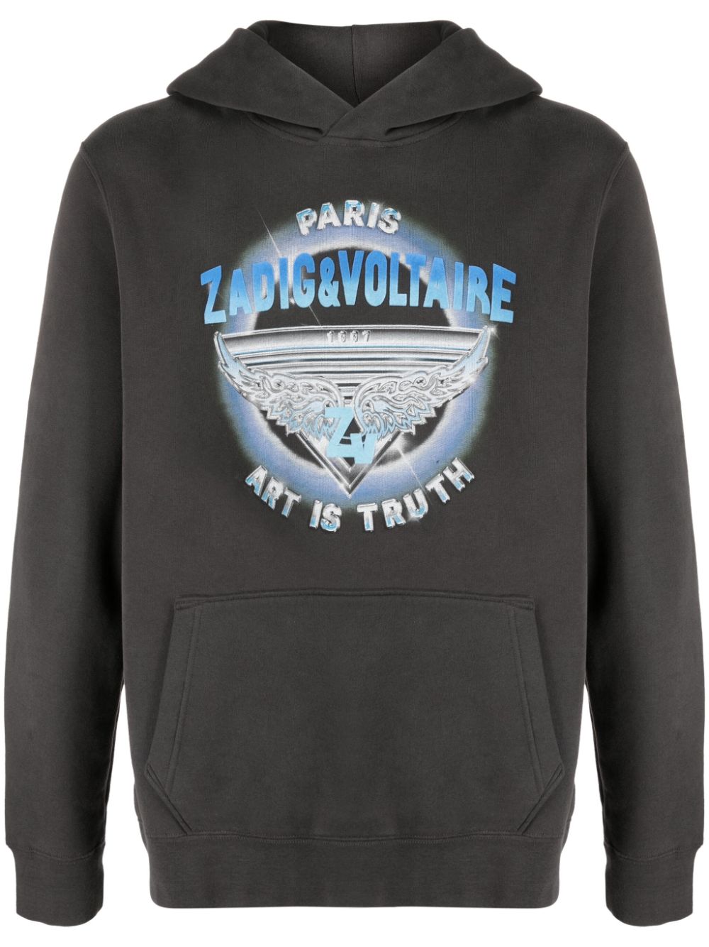 Zadig&Voltaire  logo-print organic cotton-blend hoodie