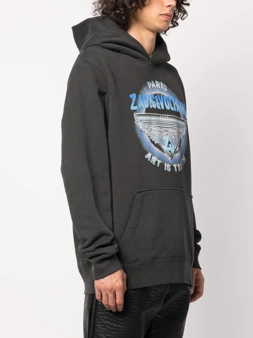Zadig&Voltaire logo-print organic cotton-blend hoodie