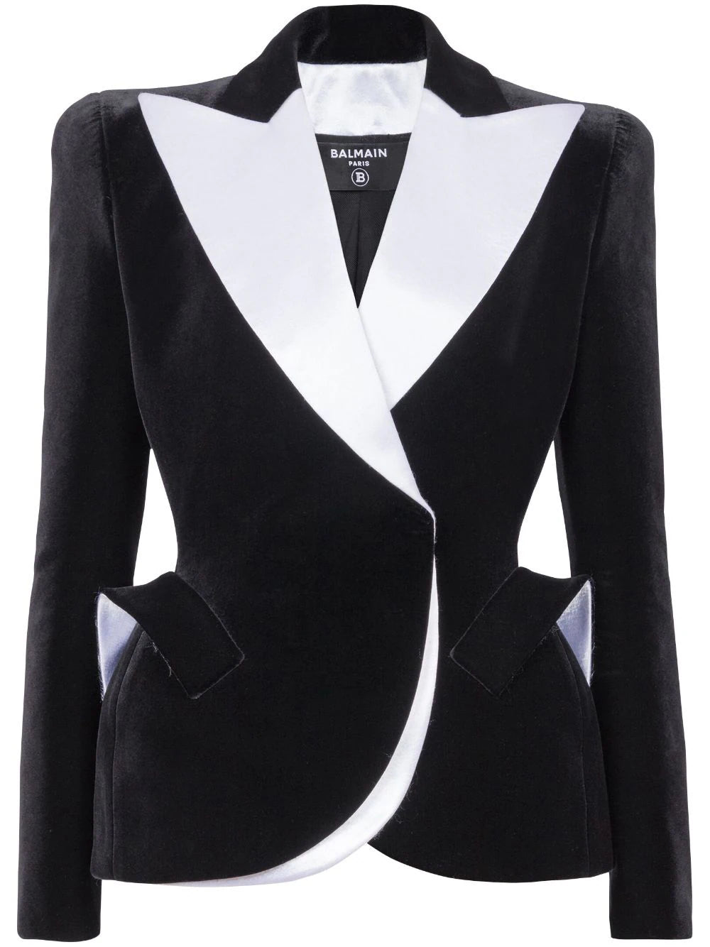 Balmain  two-tone velvet blazer