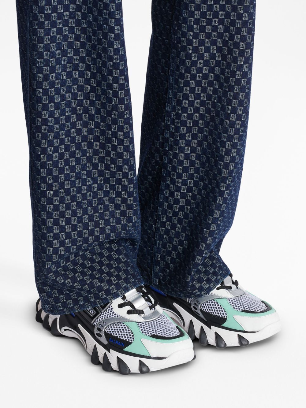 Balmain B-East panelled sneakers
