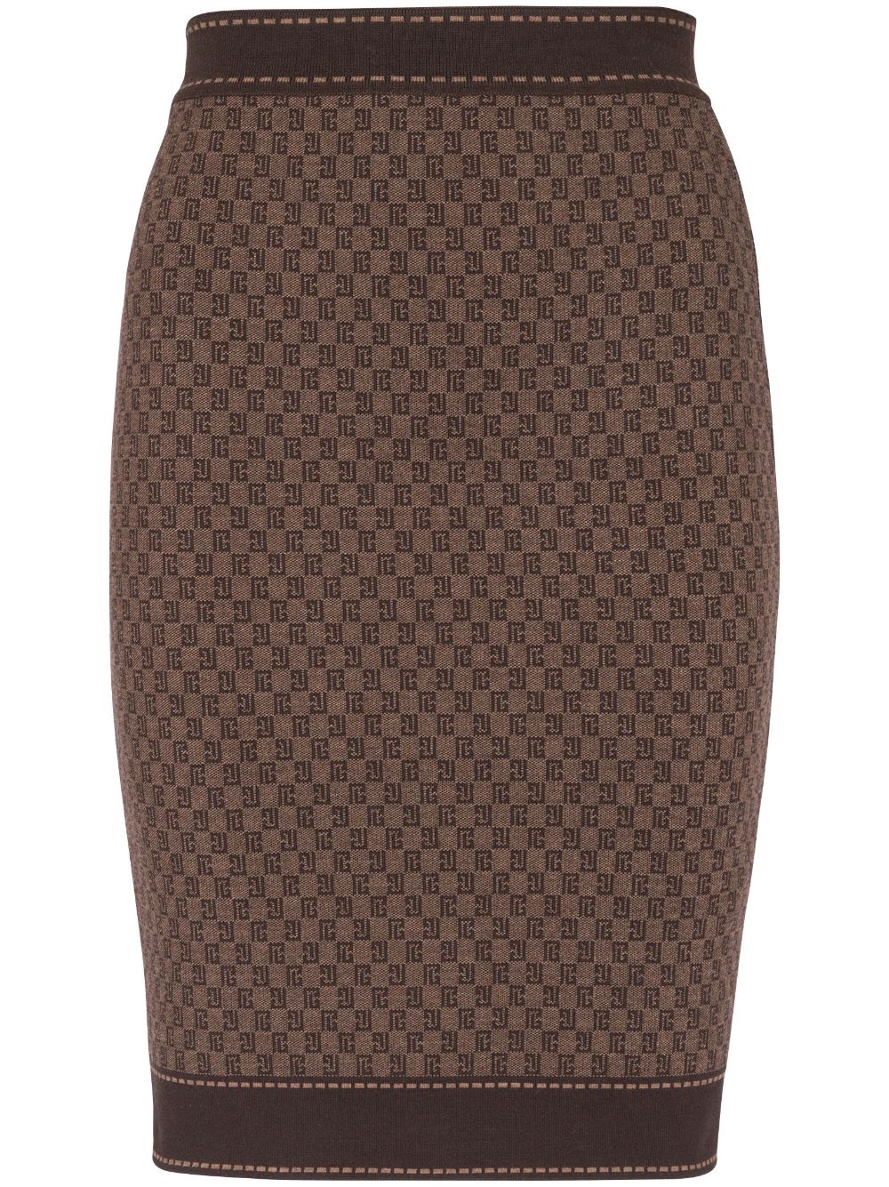Balmain  monogram-jacquard skirt