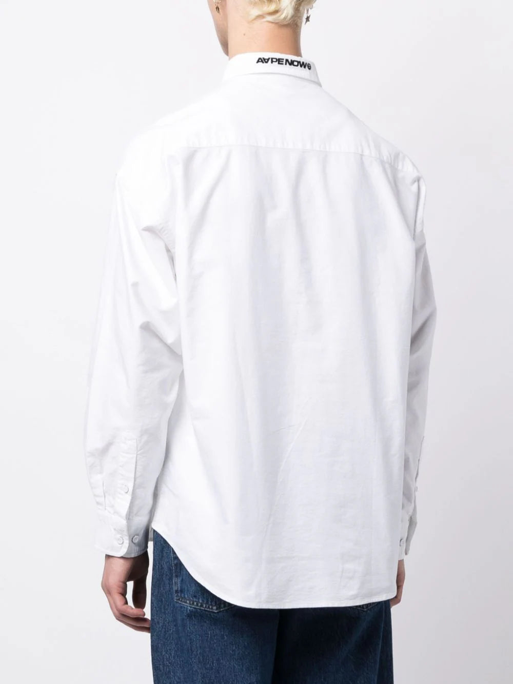 AAPE BY *A BATHING APE®  logo-patch cotton shirt