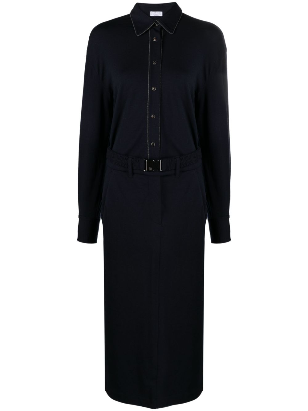 Brunello Cucinelli  Monili chain-embellished shirt dress