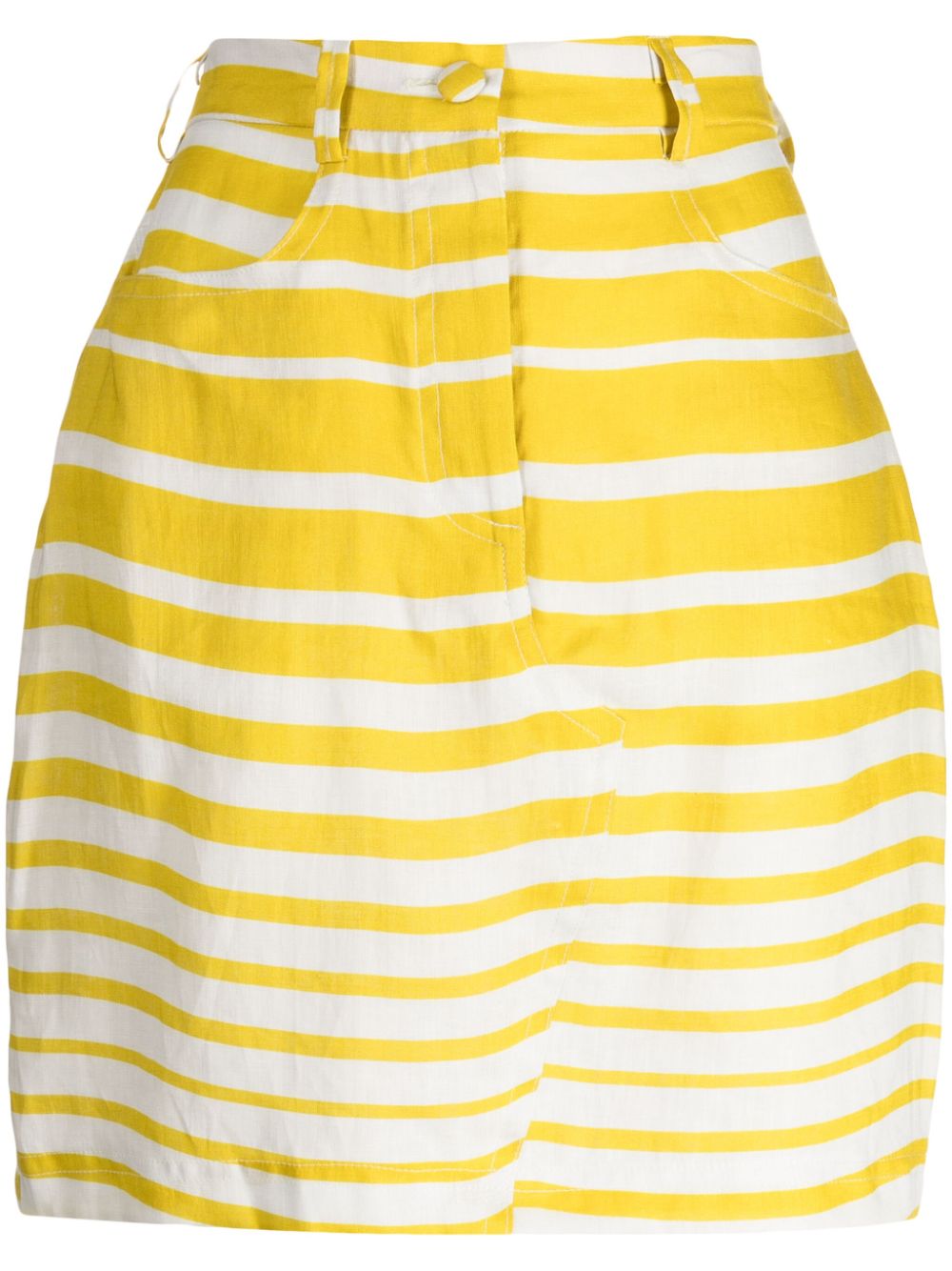 Bambah  Sicily striped linen mini skirt