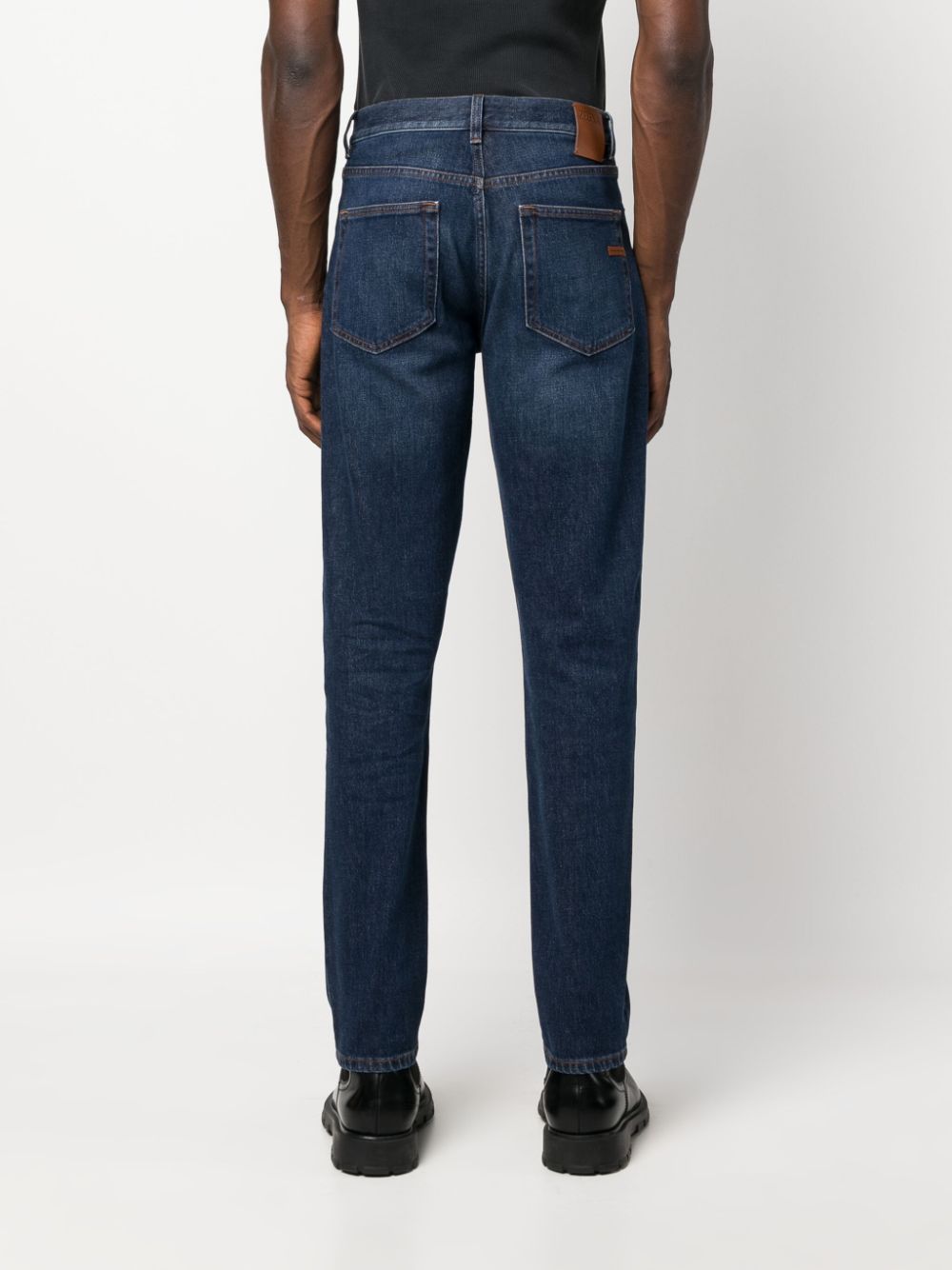 Zegna mid-rise slim-cut stretch-cotton jeans