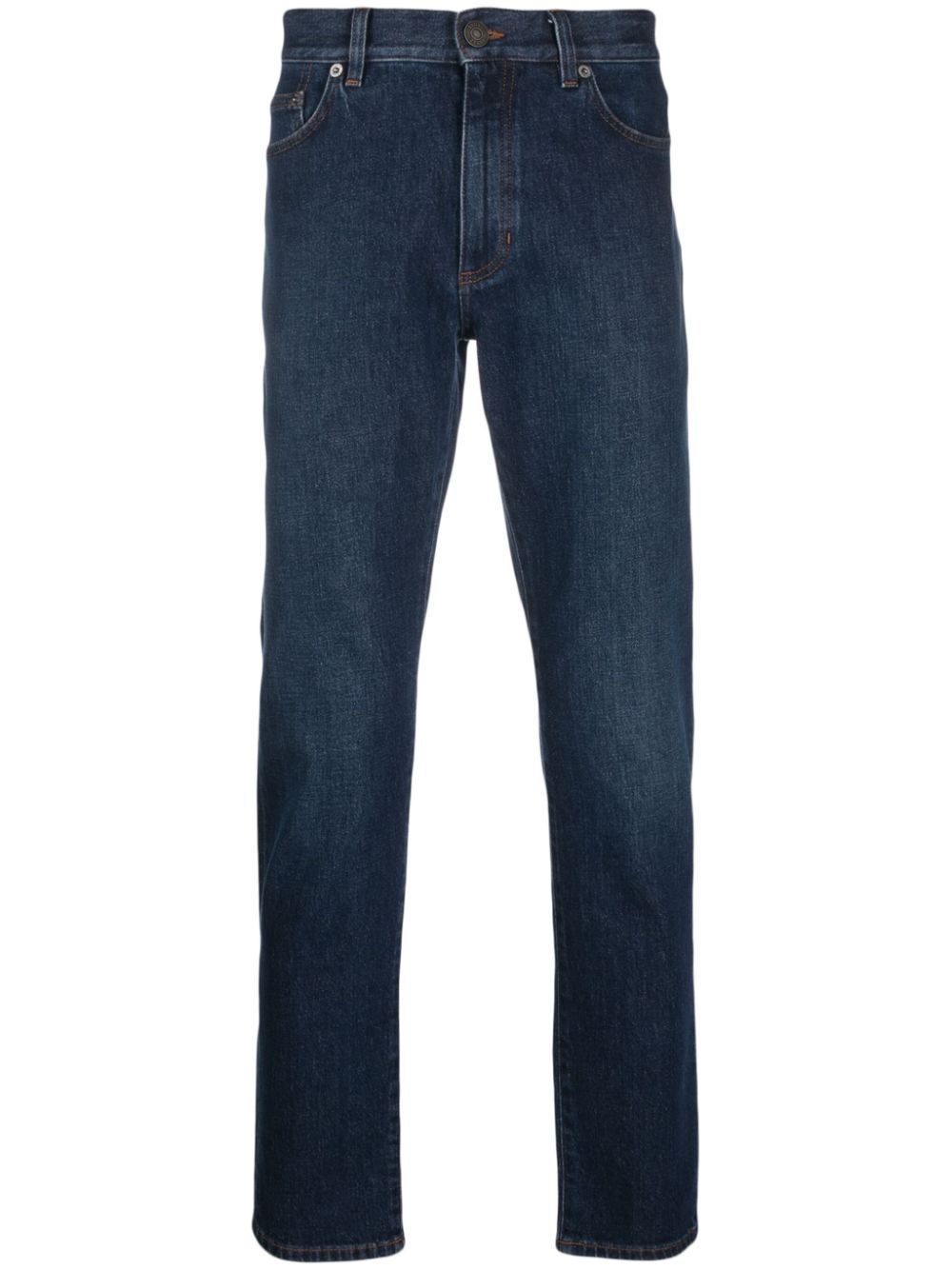 Zegna  mid-rise slim-cut stretch-cotton jeans