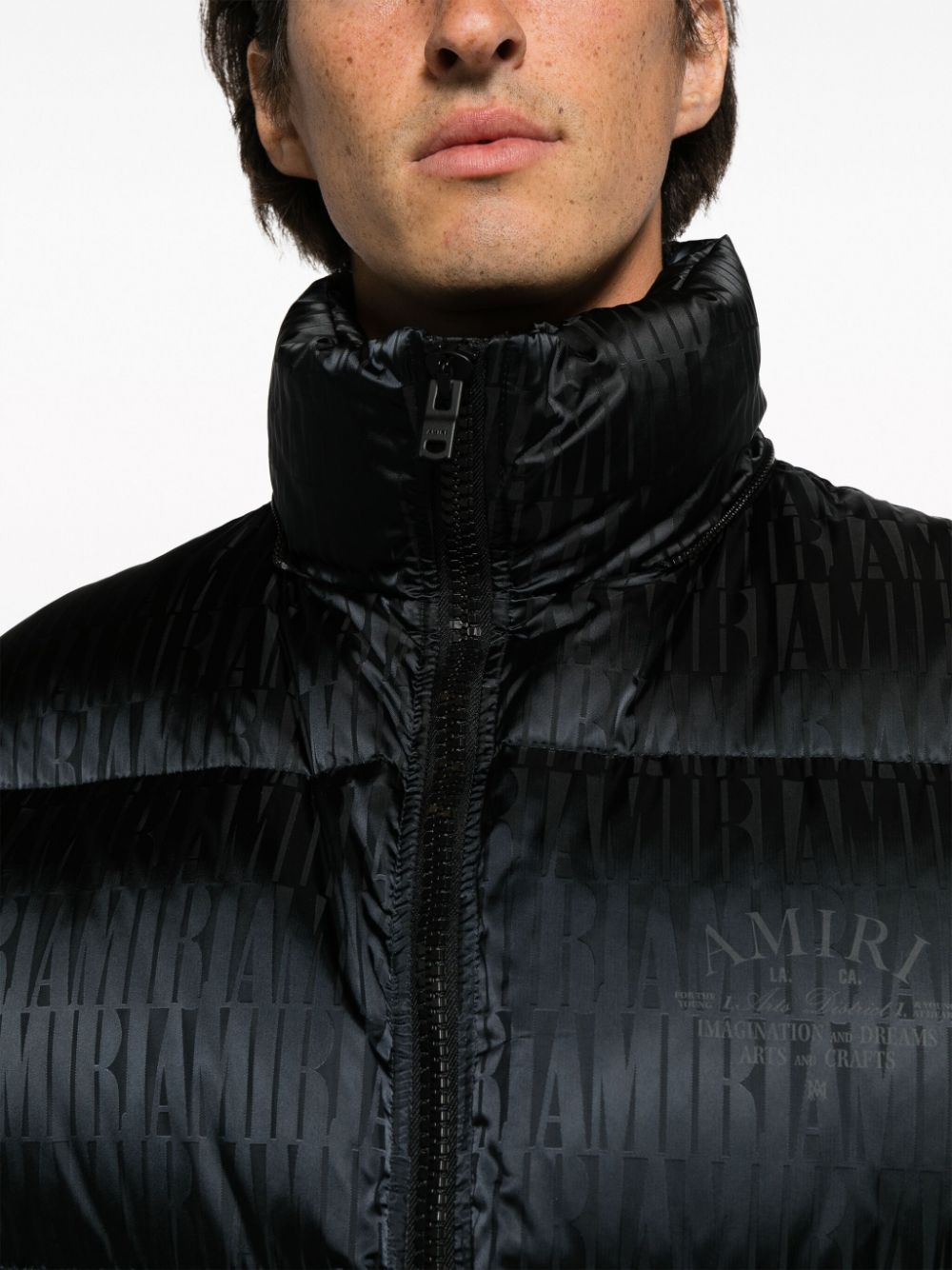 AMIRI logo-print padded jacket - Image 5