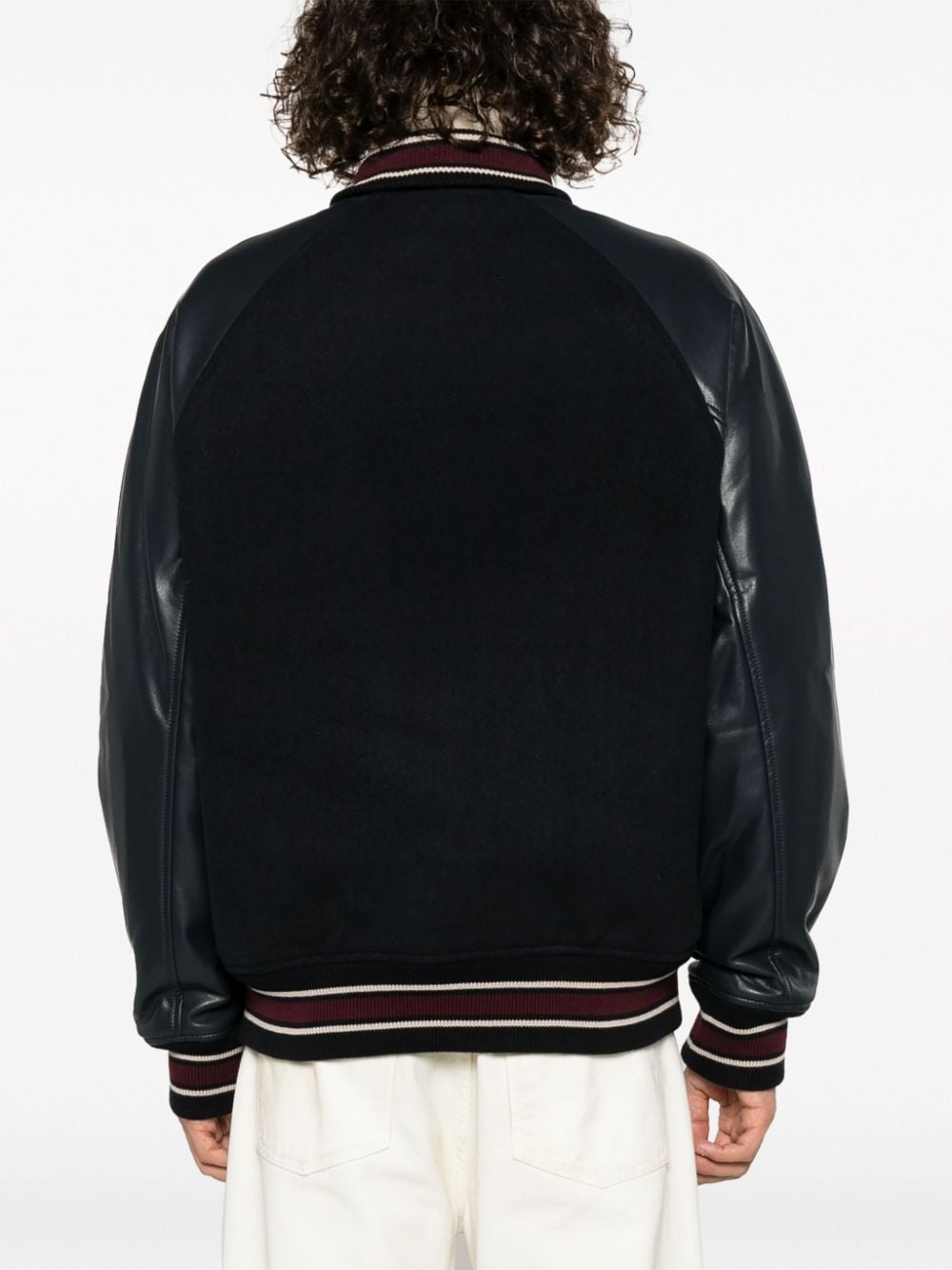 Armani Exchange logo-patch varsity jacket