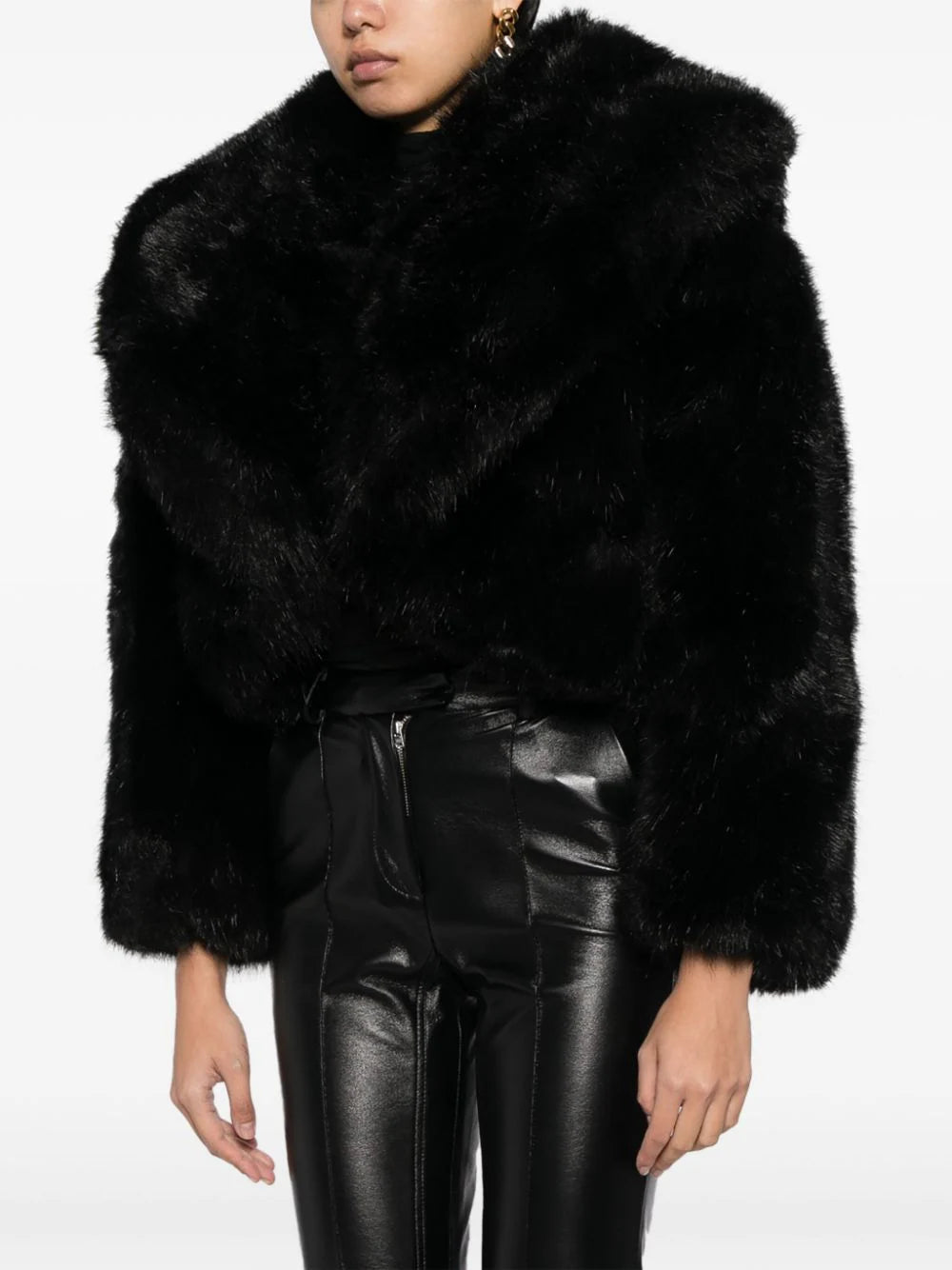 Versace  faux-fur hooded jacket