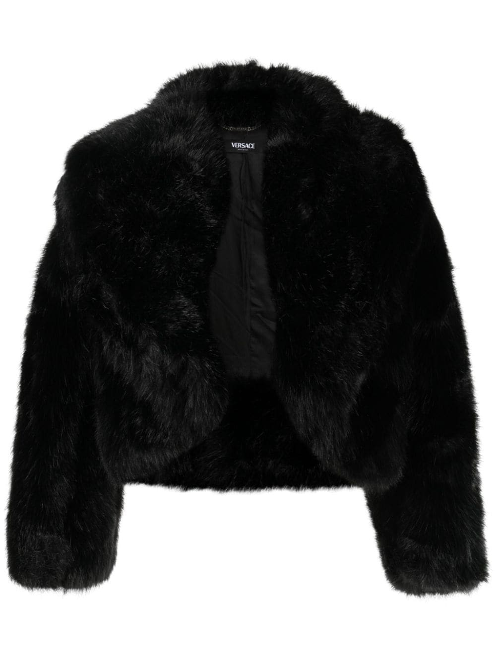 Versace  faux-fur hooded jacket