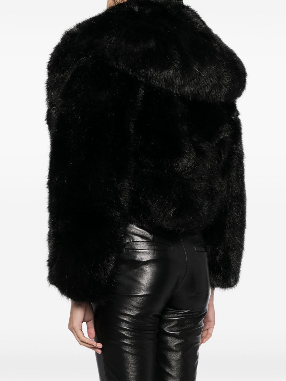 Versace  faux-fur hooded jacket