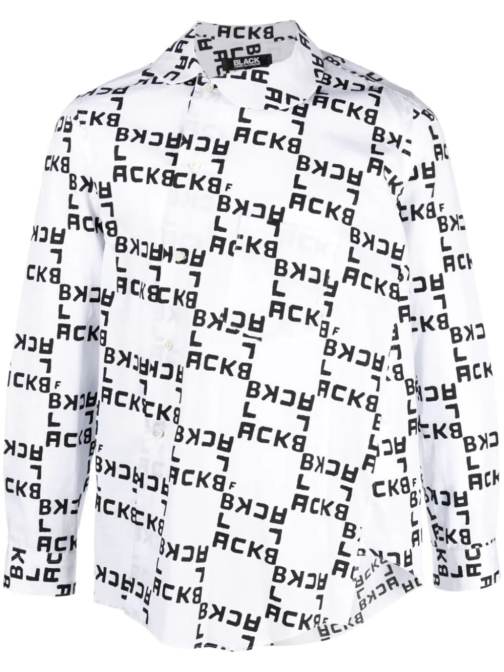 Black Comme Des Garçons  logo-print cotton shirt