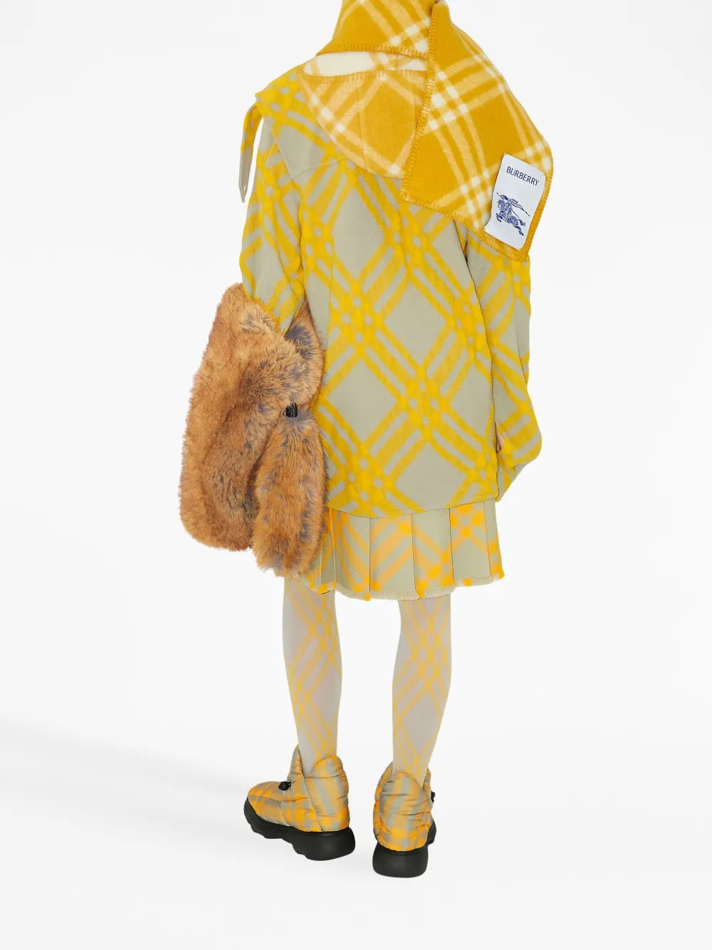 Burberry check-pattern frayed kilt