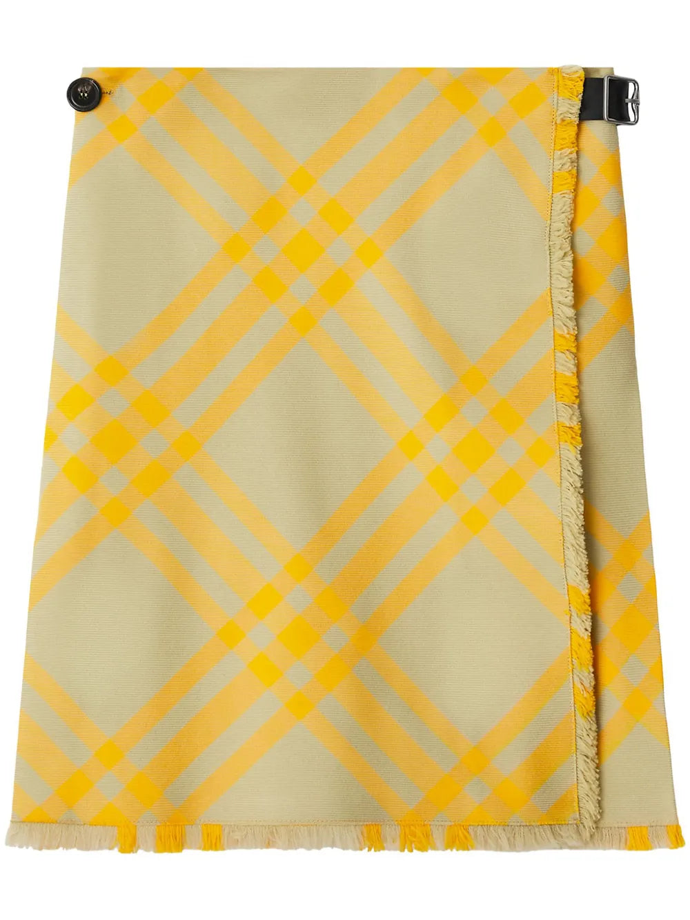 Burberry  check-pattern frayed kilt