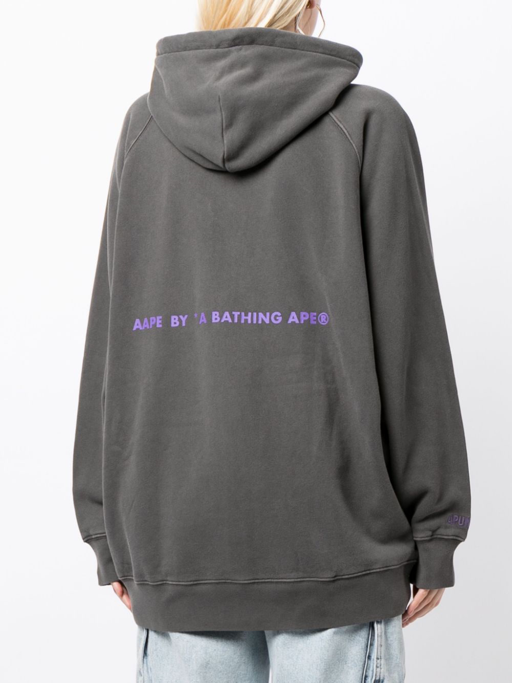 AAPE BY *A BATHING APE® logo-patch cotton hoodie