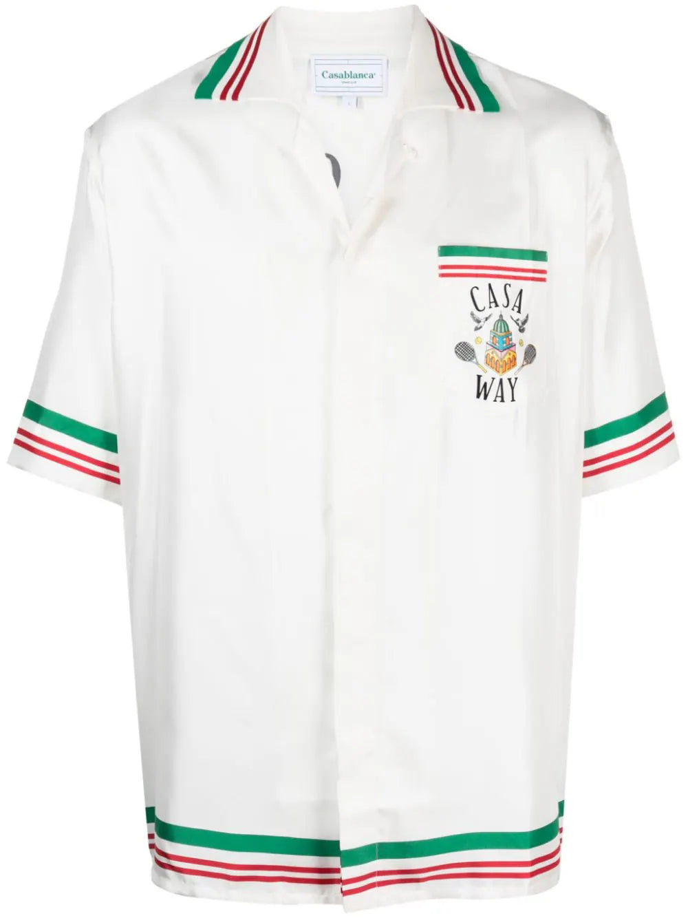 Casablanca  Tennis Club Icon striped silk shirt