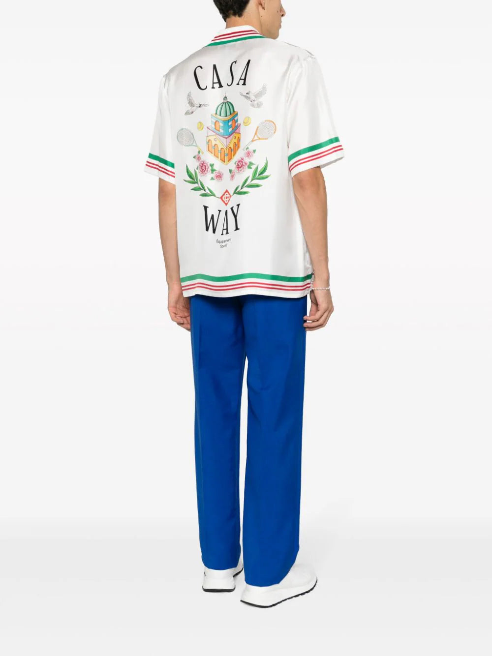 Casablanca  Tennis Club Icon striped silk shirt