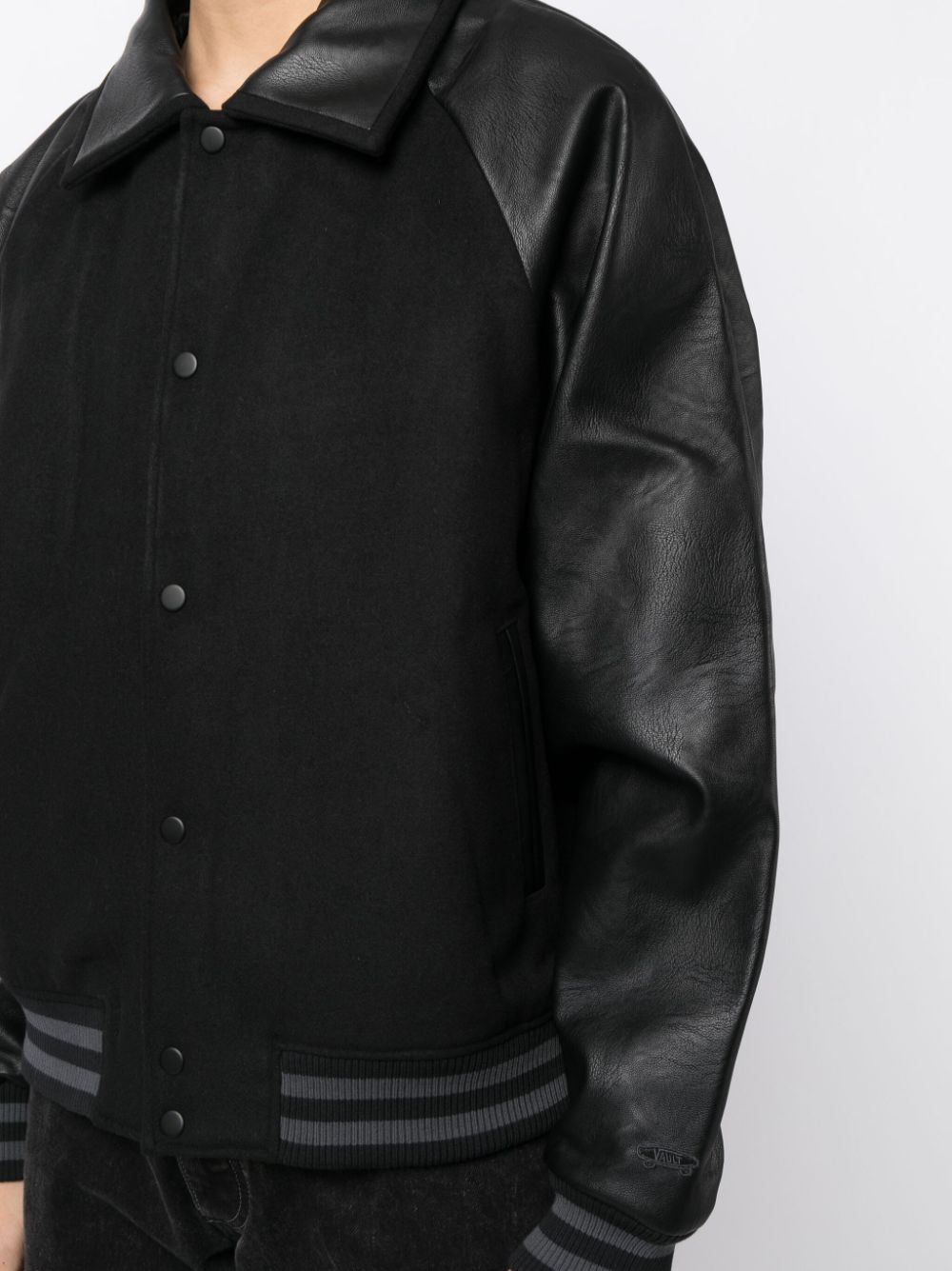 Vans X Goodfight Lettermans panelled bomber jacket